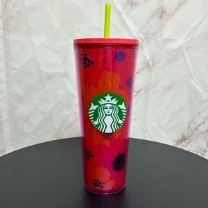 Starbucks Floral Hibiscus Tumbler Cup 24oz